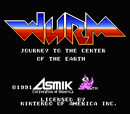 Wurm: Journey to the Center of the Earth title screenshot